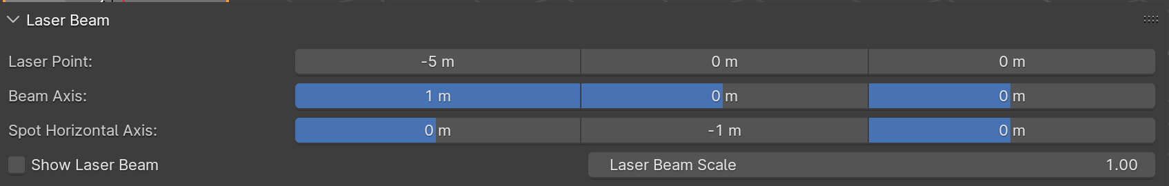 Laser Beam panel