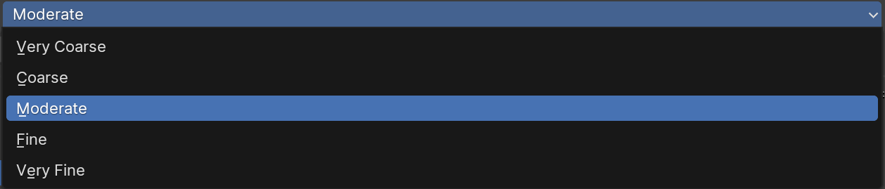 Adjusting the domain resolution