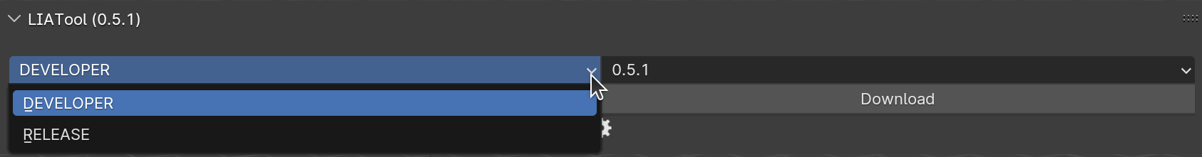 Selecting version type